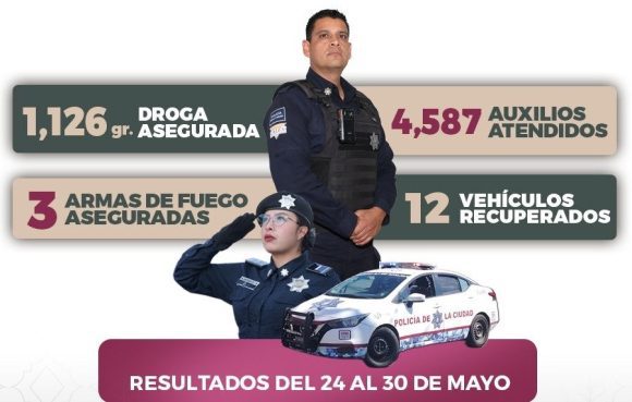 Aseguran droga, armas y recuperan 12 vehículos en Puebla capital