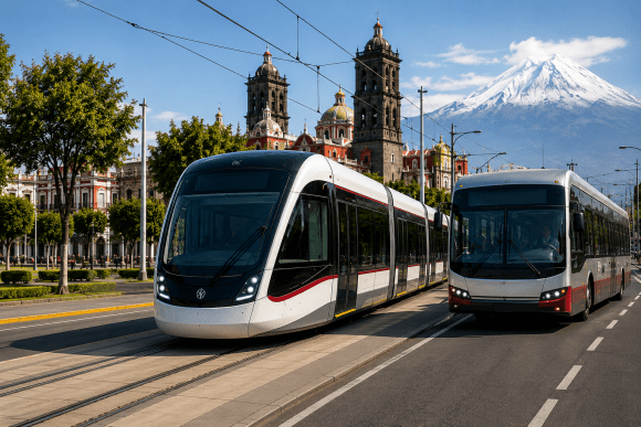 Puebla proyecta nuevo sistema de transporte; evalúan trolebús o tren ligero para la capital