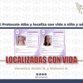 Activa FGE Protocolo Alba y localiza con vida a niña de 8 años y adolescente de 16 en Puebla