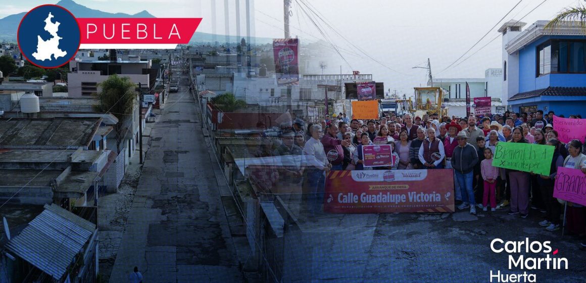 Arranca rehabilitación de la calle Guadalupe Victoria en Santa María Xonacatepec