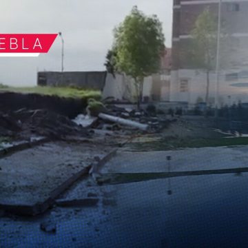 Afectaciones por lluvias en Puebla: Barda colapsada, caída de árboles e inundaciones