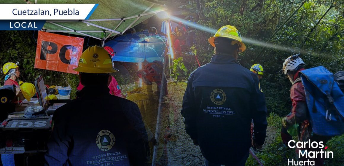 Búsqueda turistas gruta Cuetzalan Reanudan búsqueda de tres turistas desaparecidos en gruta de Cuetzalan