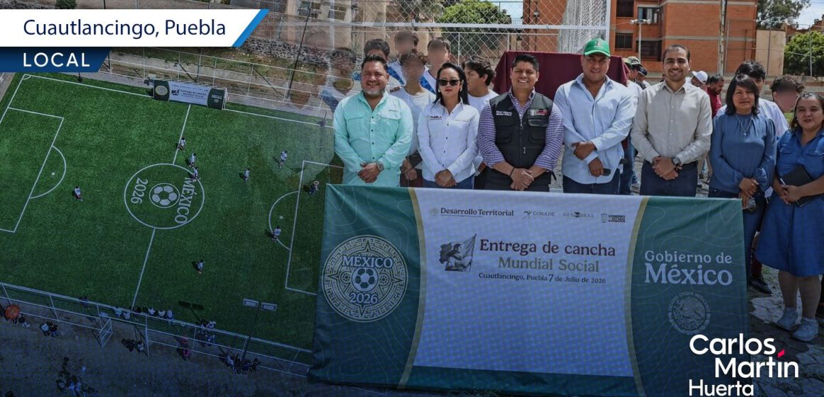 Entregan cancha de fútbol 5 en Cuautlancingo; anuncian rehabilitación del Deportivo Uranga