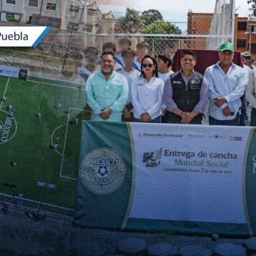 Entregan cancha de fútbol 5 en Cuautlancingo; anuncian rehabilitación del Deportivo Uranga