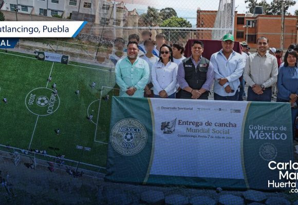 Entregan cancha de fútbol 5 en Cuautlancingo; anuncian rehabilitación del Deportivo Uranga