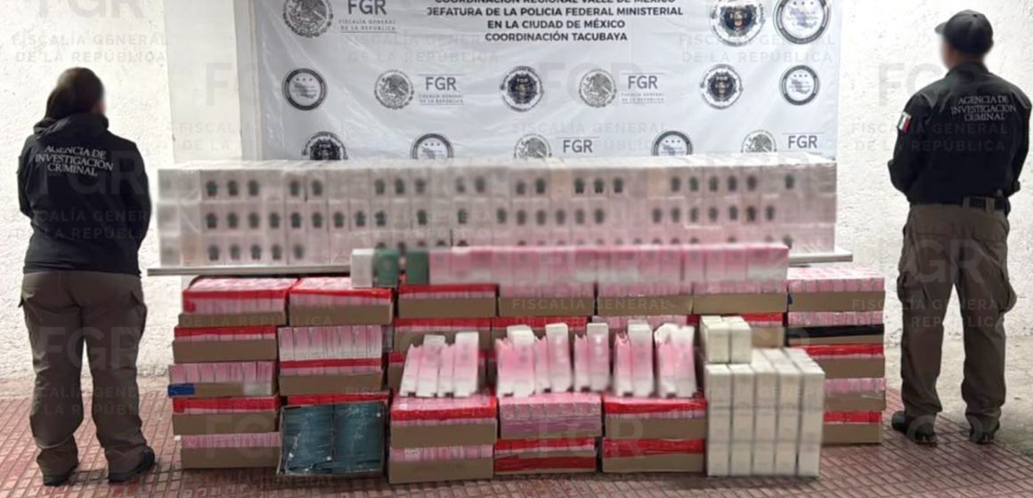 FGR asegura perfumes ‘pirata’ tras cateo en CDMX