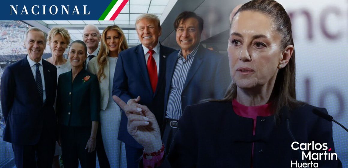 Claudia Sheinbaum - Mundial - tema comercial Sheinbaum aprovechó la final del Mundial para abordar el tema comercial