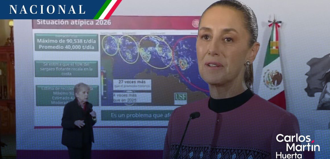 Claudia Sheinbaum - Sargazo Gobierno de México anuncia plan de más de 2 mil mdp ante arribo récord de sargazo