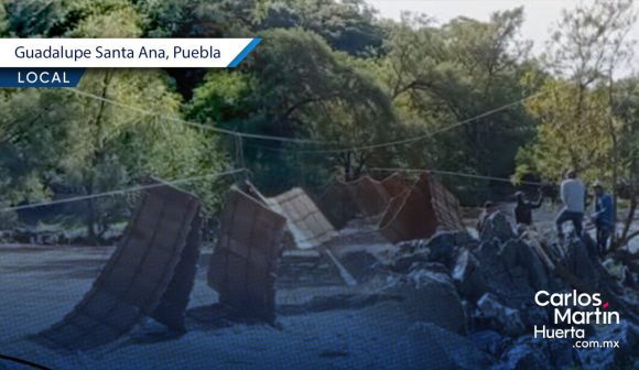 Colapsa puente colgante en la Mixteca poblana tras fuertes lluvias Colapsa puente colgante en la Mixteca poblana tras fuertes lluvias