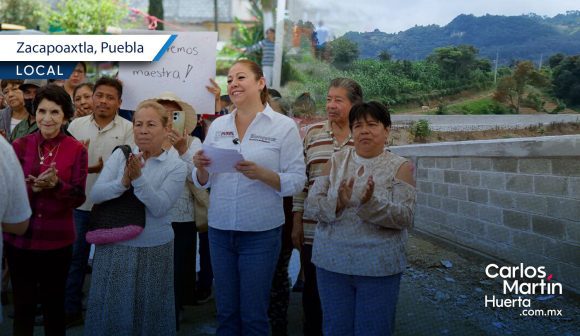 Construyen barda perimetral en el panteón de San Bartolomé en Zacapoaxtla