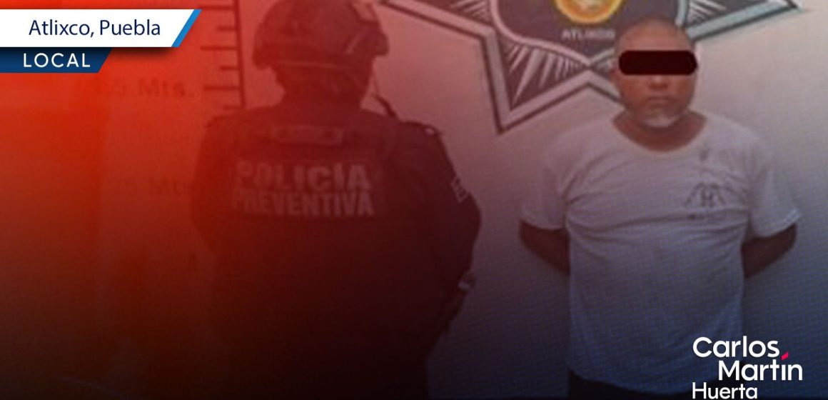 Detienen en Atlixco a sujeto por agredir a su madre de la tercera edad y a un adolescente