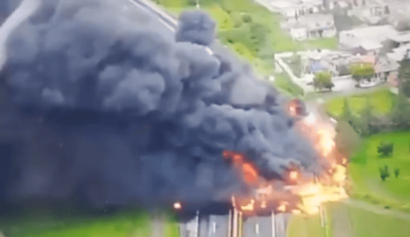Explosión de pipa en Hueyotlipan, Tlaxcala deja un muerto