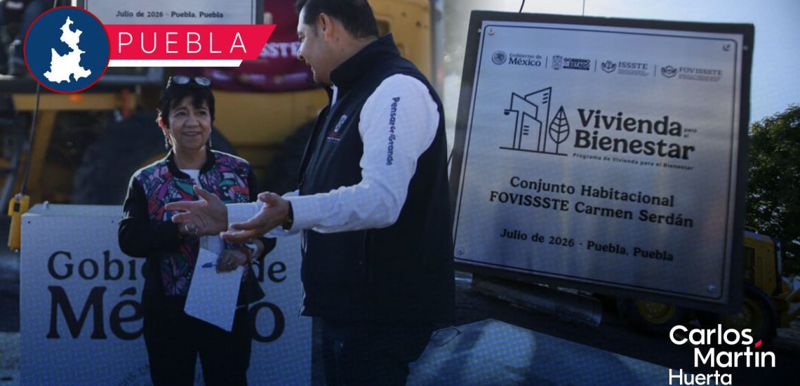 Fovissste coloca primera piedra del conjunto habitacional Carmen Serdán en Puebla