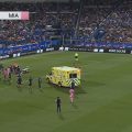 Germán Berterame es trasladado en ambulancia tras un fuerte choque en el Inter Miami vs Montréal