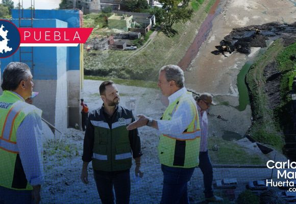 Intensifican labores de limpieza y desazolve en el vaso regulador Puente Negro
