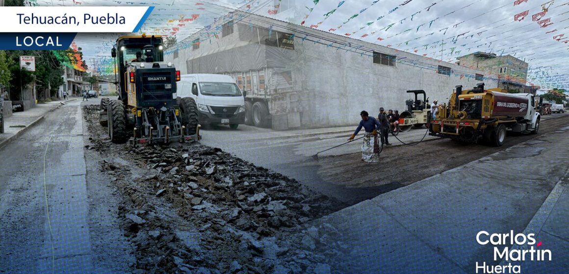 Interviene Gobierno del Estado tramo carretero San Diego Chalma - Santa Cruz Acapa en Tehuacán