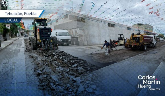 Interviene Gobierno del Estado tramo carretero San Diego Chalma - Santa Cruz Acapa en Tehuacán