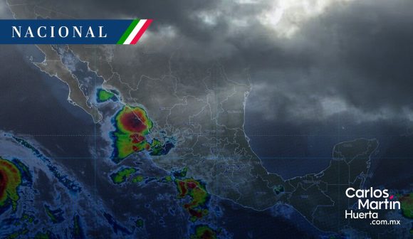 Monzón mexicano y la Onda Tropical 22 desatan lluvias muy fuertes y calor extremo