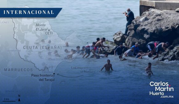 Entrada masiva en Ceuta: Cientos de migrantes cruzan la frontera hacia España
