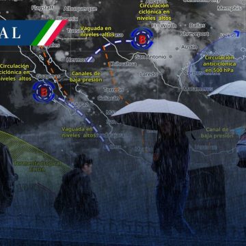 Monzón mexicano y onda tropical 19 desatarán tormentas y granizo en el país