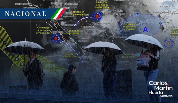 Monzón mexicano y onda tropical 19 desatarán tormentas y granizo en el país