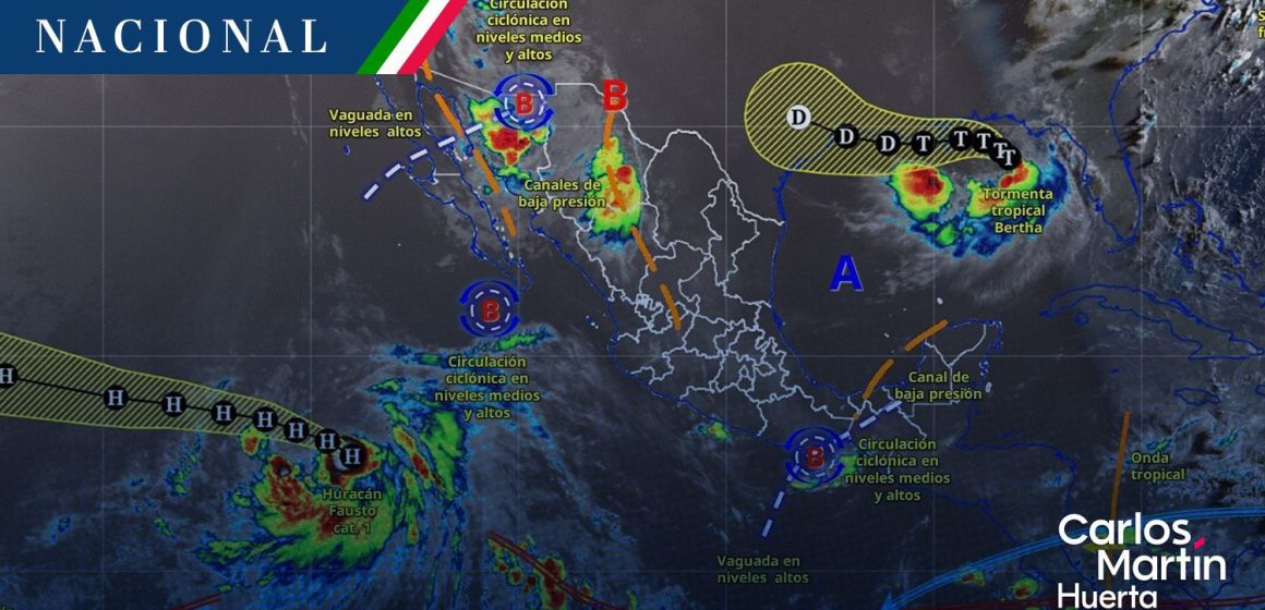 Monzón mexicano - huracán Fausto Monzón mexicano provocará tormentas y granizadas en gran parte del país