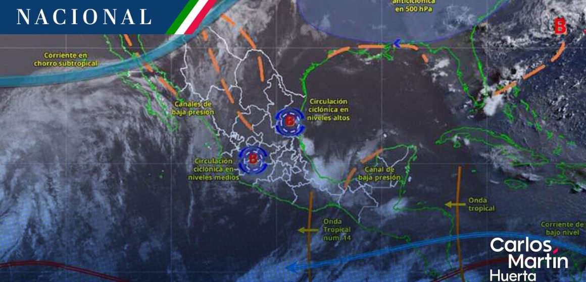 Onda tropical 14 provocará lluvias y granizadas en gran parte de México