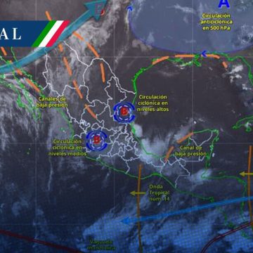 Onda tropical 14 provocará lluvias y granizadas en gran parte de México