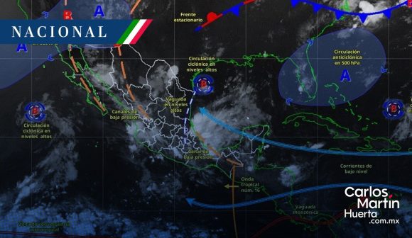 Onda tropical 16 provocará lluvias intensas en Puebla, Tlaxcala y 3 estados más