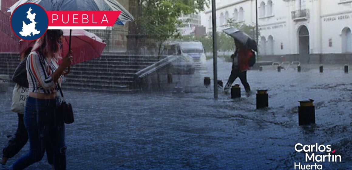 Prevén lluvias fuertes, granizadas y rachas de viento en Puebla