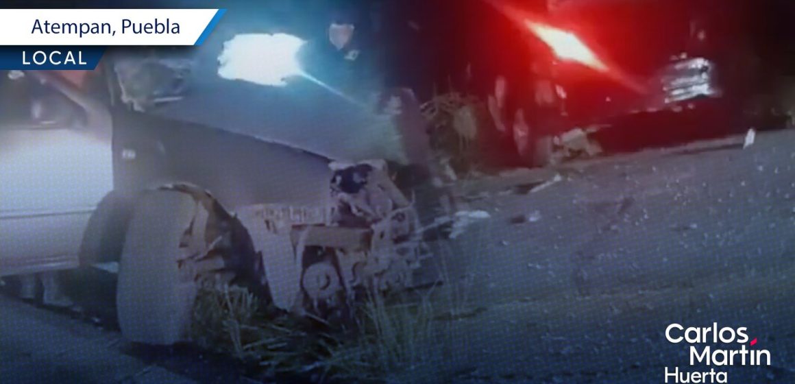 Aparatoso accidente en Atempan deja un herido grave y moviliza a cuerpos de rescate