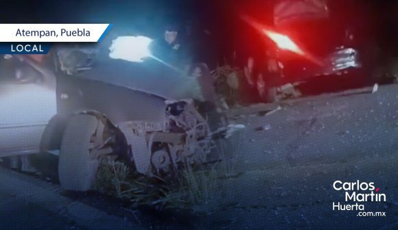 Aparatoso accidente en Atempan deja un herido grave y moviliza a cuerpos de rescate