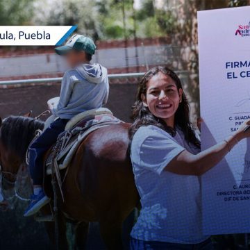 San Andrés Cholula fortalece rehabilitación con programa de equinoterapia