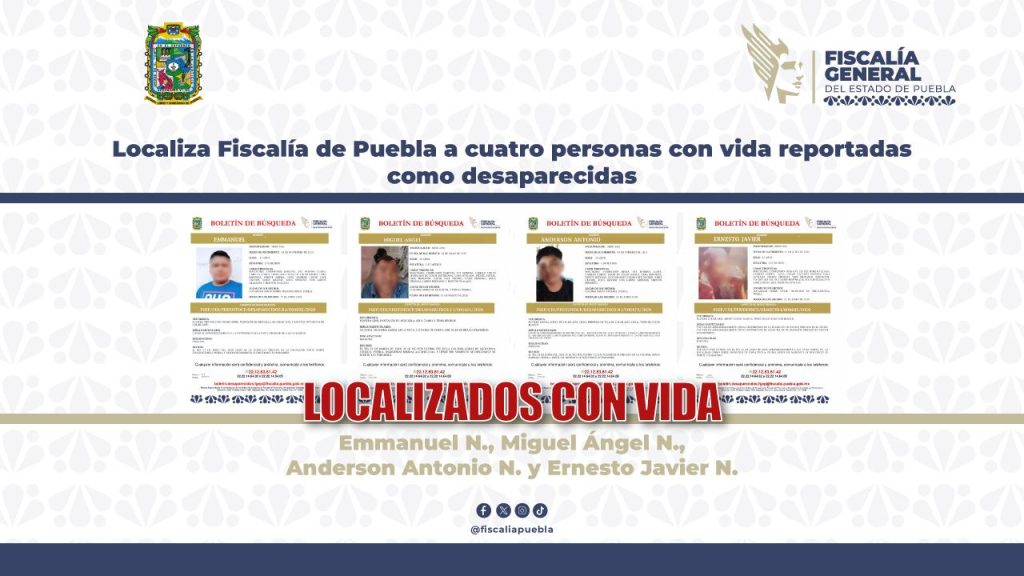 Localiza Fiscalía de Puebla a cuatro personas con vida reportadas como desaparecidas 1 WhatsApp Image 2026 07 03 at 1.49.40 PM