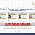 Localiza Fiscalía de Puebla a cuatro personas con vida reportadas como desaparecidas