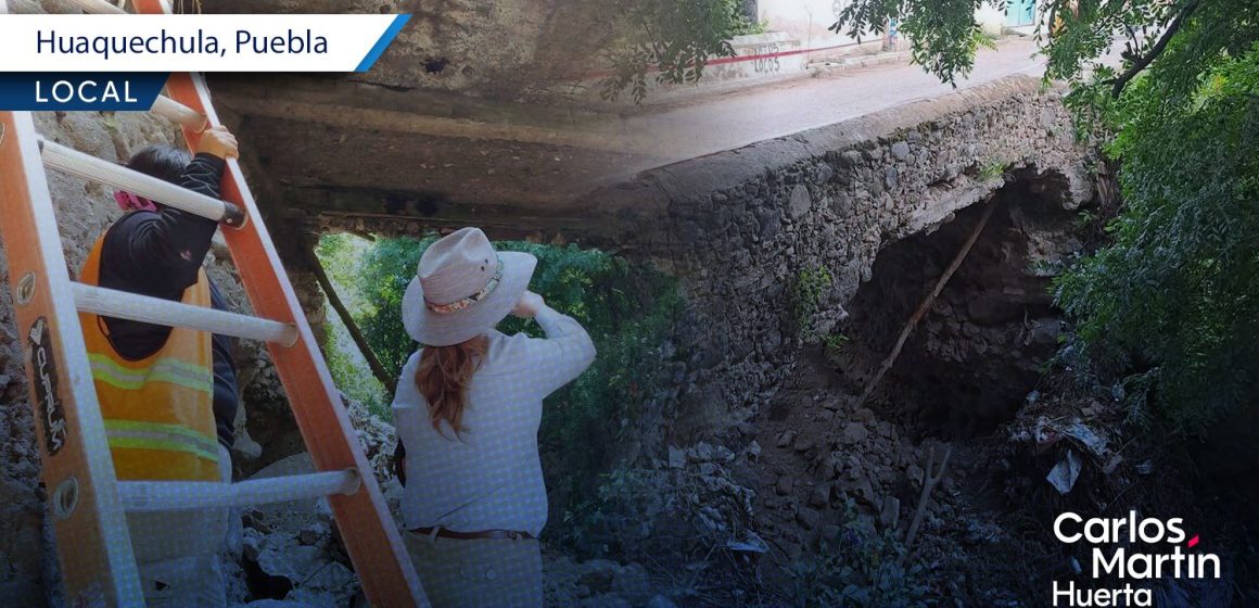 Puente de Huaquechula en riesgo de desplome tras tormentas