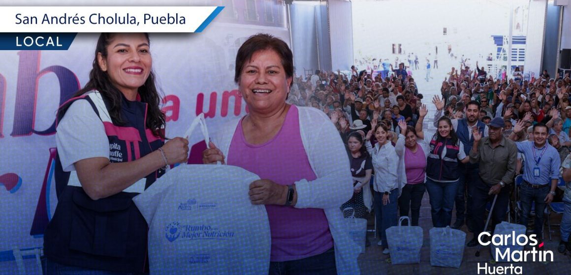 Realizan la segunda entrega de apoyos alimentarios en San Andrés Cholula
