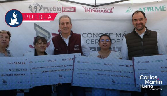 Entregan apoyos del programa “Tu Crédito Imparable” en Puebla; dan impulso a la economía local