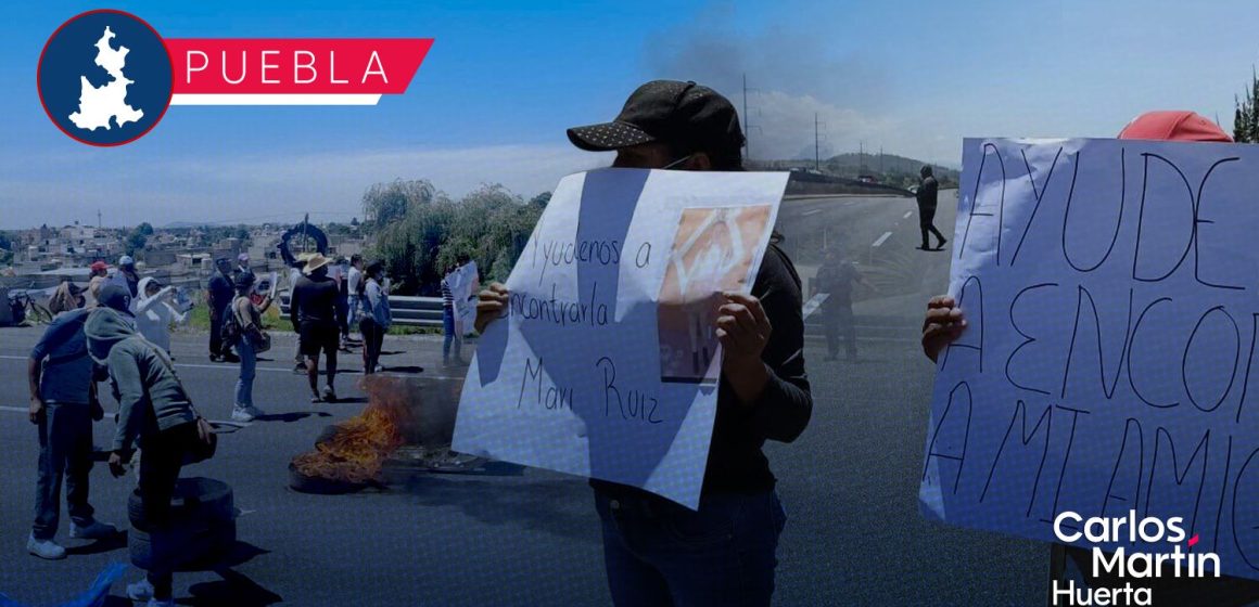 Liberan la autopista México-Puebla tras protesta por la desaparición de Marisela Ruiz en Moyotzingo