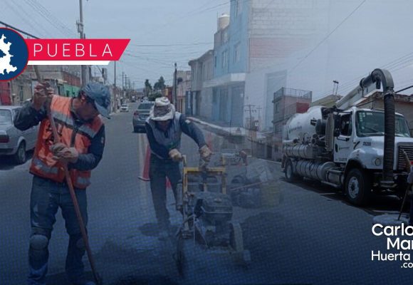 Agua de Puebla repara colapso en red de drenaje en la colonia Tepeyac tras lluvias