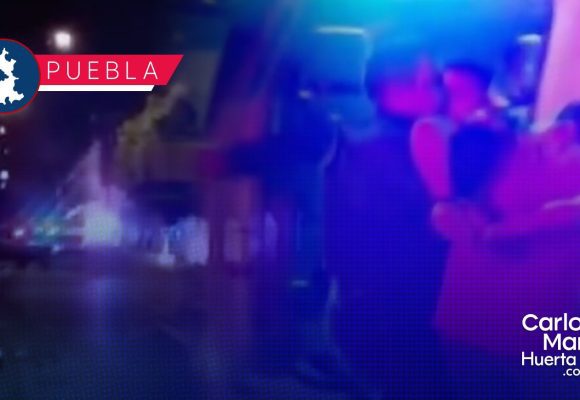 Persecución y balacera en el Centro Histórico de Puebla; hay 3 detenidos