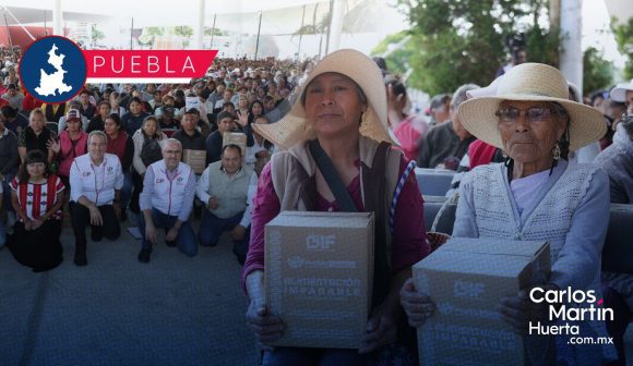 Entregan más de 8 mil paquetes de alimentación en Santa María Xonacatepec