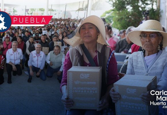 Entregan más de 8 mil paquetes de alimentación en Santa María Xonacatepec