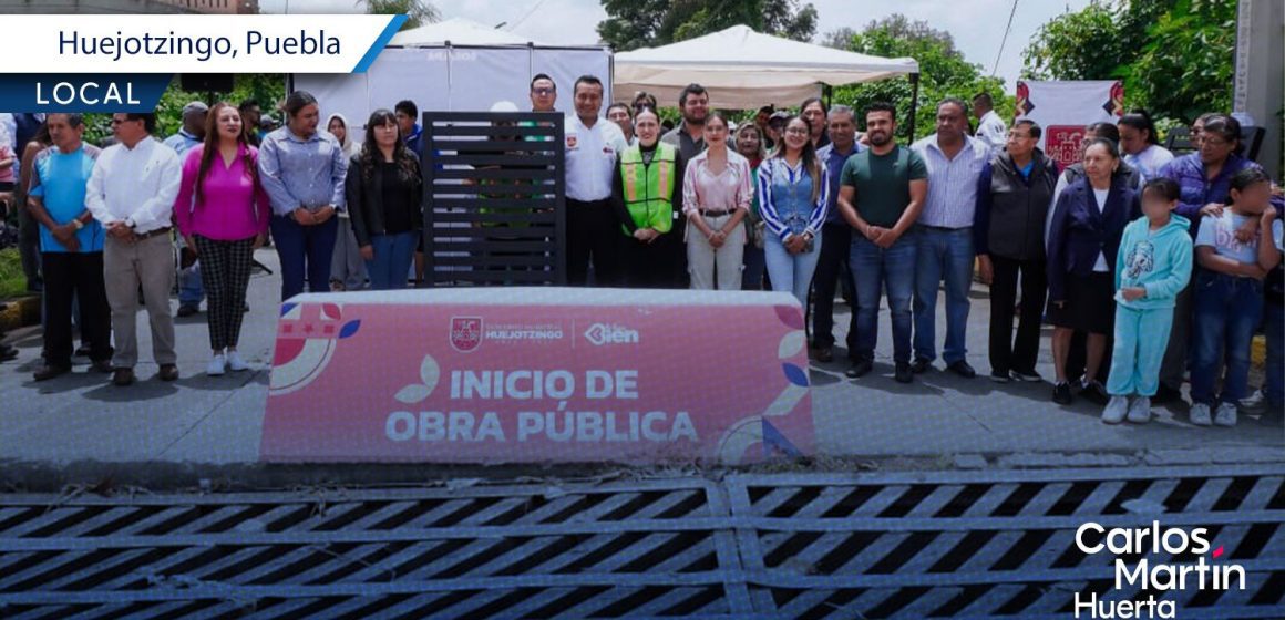Roberto Solís inicia la rehabilitación de 52 rejillas pluviales para prevenir inundaciones en Huejotzingo