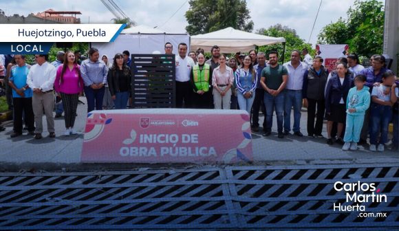 Roberto Solís inicia la rehabilitación de 52 rejillas pluviales para prevenir inundaciones en Huejotzingo