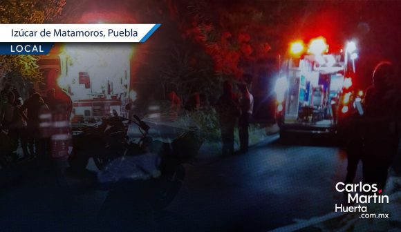 Joven motociclista pierde la vida tras derrapar en la Curva de la S en Izúcar de Matamoros