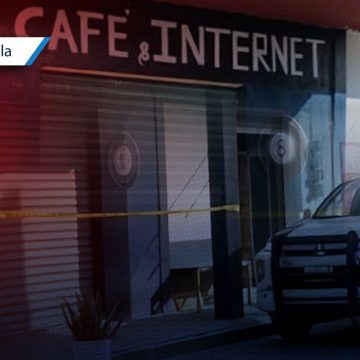 A punta de pistola, asaltan café internet en Coronango; hay un herido de bala