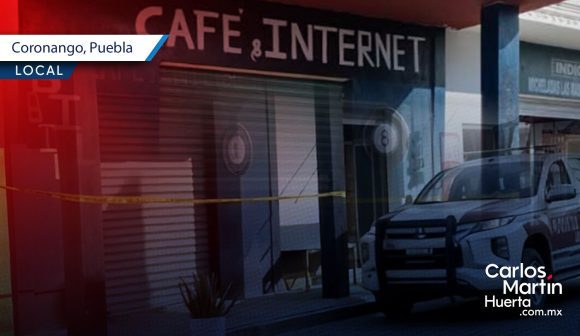 A punta de pistola, asaltan café internet en Coronango; hay un herido de bala