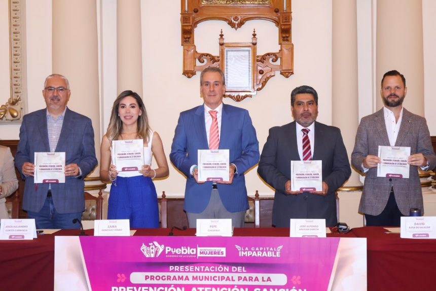 Puebla presenta programa con 58 líneas de acción contra la violencia hacia las mujeres