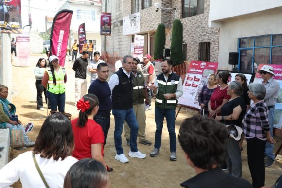 calles 3 Pepe Chedraui supervisa avance de obras de pavimentación en el sur de Puebla
